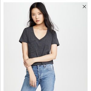 Z Supply cropped tee charcoal gray